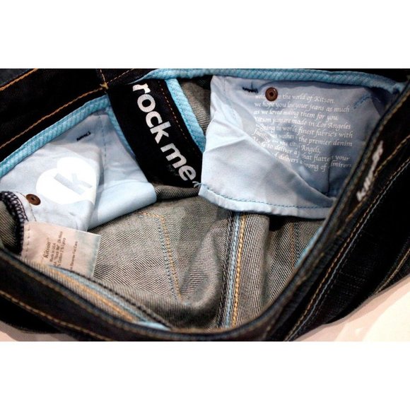 KITSON L.A. Dark Blue NICO Straight Leg ROCK ME Jeans ( 26 ) - Picture 3 of 3